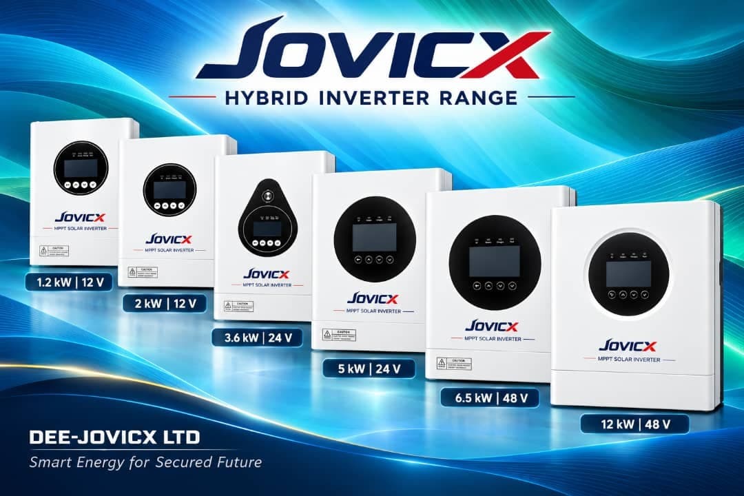 The Jovicx hybrid inverter range, six models from 1.2 kW to 12 kW